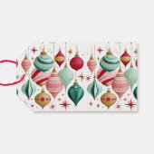 Farbenfrohe Weihnachten Geschenkanhänger (Rückseite Horizontal)
