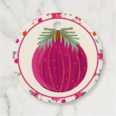 Farbenfrohe Weihnachten Geschenkanhänger (Vorderseite)