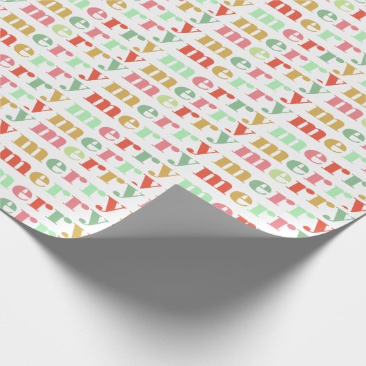 Farbenfrohe Weihnachten Geschenkpapier (Ecke)