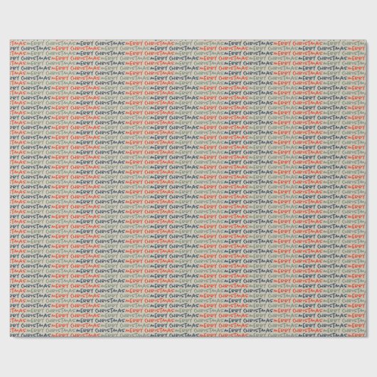 Farbenfrohe Weihnachten Geschenkpapier (Flach)