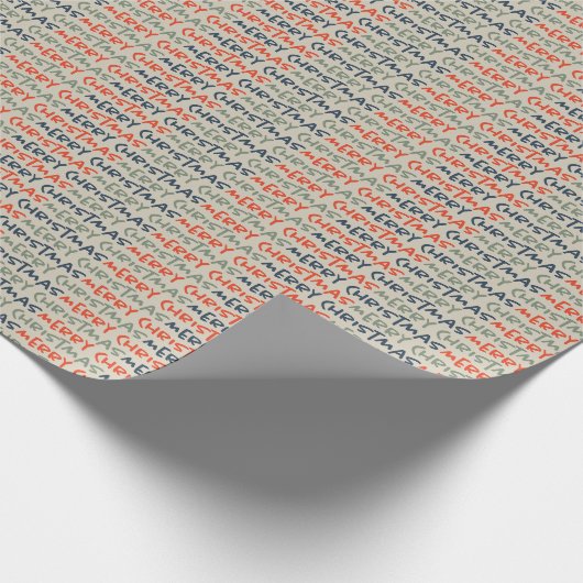 Farbenfrohe Weihnachten Geschenkpapier (Ecke)