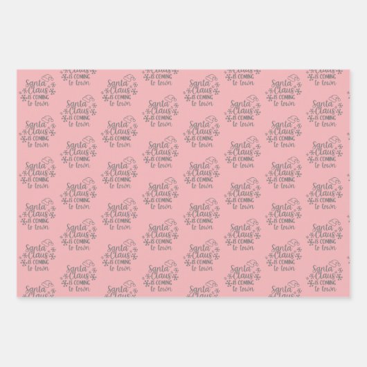 Farbenfrohe Weihnachten Geschenkpapier Set (Vorderseite)