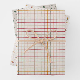 Farbenfrohe Weihnachten Geschenkpapier Set