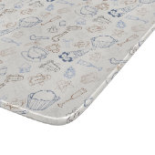 Farbenfrohe Weihnachten Gingerbread Man and Santa Schneidebrett (Ecke)