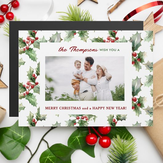 Farbenfrohe Weihnachten Heilige ein Foto Magnetkarte