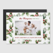 Farbenfrohe Weihnachten Heilige ein Foto Magnetkarte (Vorne/Hinten)