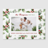 Farbenfrohe Weihnachten Heilige ein Foto Magnetkarte (Vorderseite)