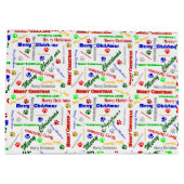 Farbenfrohe Weihnachten & Hunde Paws Große Geschen Große Geschenktüte (Rückseite)