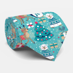 Farbenfrohe Weihnachten Krawatte