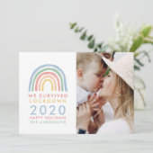 Farbenfrohe Weihnachten mit Regenbogen, die wir üb (Stehend Vorderseite)