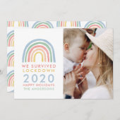 Farbenfrohe Weihnachten mit Regenbogen, die wir üb (Vorne/Hinten)