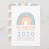 Farbenfrohe Weihnachten mit Regenbogen, die wir üb (Vorne/Hinten)