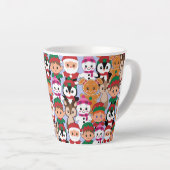 Farbenfrohe Weihnachten mit vielen Berufen Milchtasse (Rechte Ecke)