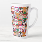 Farbenfrohe Weihnachten mit vielen Berufen Milchtasse (Rechts)