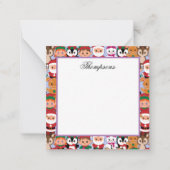 Farbenfrohe Weihnachten mit vielen Berufen Mitteilungskarte (Vorderseite)