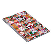 Farbenfrohe Weihnachten mit vielen Berufen Notizblock (Rechte Seite)