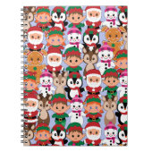 Farbenfrohe Weihnachten mit vielen Berufen Notizblock (Vorderseite)