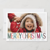 Farbenfrohe Weihnachten Niedlich Retro Stars Foto (Vorderseite)