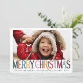 Farbenfrohe Weihnachten Niedlich Retro Stars Foto (Stehend Vorderseite)