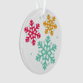 Farbenfrohe Weihnachten Ornament (Vorderseite)