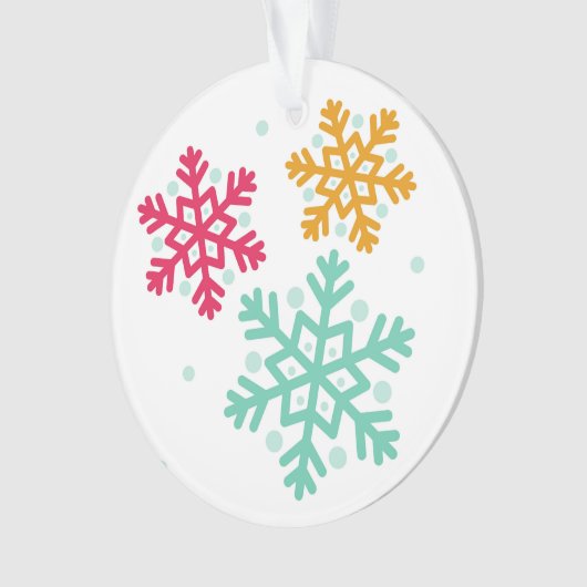 Farbenfrohe Weihnachten Ornament (Vorderseite)