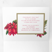Farbenfrohe Weihnachten | Poinsettias | FOTO Dreifach Gefaltete Urlaubskarte (Innen Erste Seite)