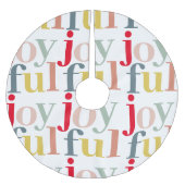 Farbenfrohe Weihnachten Polyester Weihnachtsbaumdecke (Vorderseite)