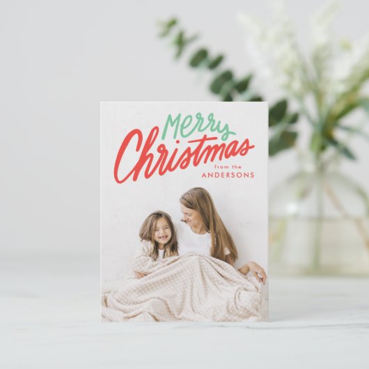 Farbenfrohe Weihnachten Rot und Grün 2 Foto (Stehend Vorderseite)