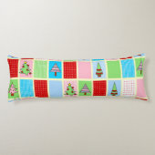 Farbenfrohe Weihnachten Seitenschläferkissen (Rückseite)