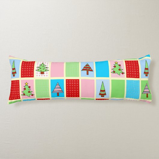 Farbenfrohe Weihnachten Seitenschläferkissen (Vorderseite)