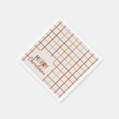 Farbenfrohe Weihnachten Serviette (Ecke)