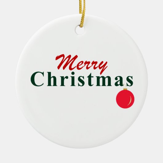 Farbenfrohe Weihnachten und schwindende Rote Ornam Keramik Ornament (Vorne)