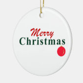 Farbenfrohe Weihnachten und schwindende Rote Ornam Keramik Ornament (Links)