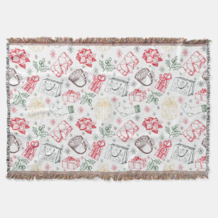 Farbenfrohe Weihnachten Vintage Stilmuster Decke