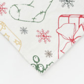 Farbenfrohe Weihnachten Vintage Stilmuster Fleecedecke (Ecke)