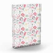 Farbenfrohe Weihnachten Vintage Stilmuster Fotoblock (Links)