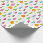 Farbenfrohe weihnachtliche Bäume Wrapping Paper Geschenkpapier (Ecke)