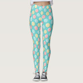 Farbenfrohe Weihnachts Candy Holiday Pattern auf A Leggings (Vorderseite)