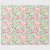 Farbenfrohe Weihnachts Confetti Dots Geschenkpapier (Flach)