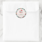 Farbenfrohe Weihnachts-Geschenkboxen-Muster Runder Aufkleber (Tasche)