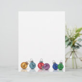 Farbenfrohe Weihnachts-Glitzer-Ornamente (Stehend Vorderseite)