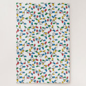 Farbenfrohe Weihnachts-Glühbirnen-Muster schwierig Puzzle (Vertikal)