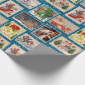 Farbenfrohe Weihnachts-Postkartenverpackung Geschenkpapier (Ecke)