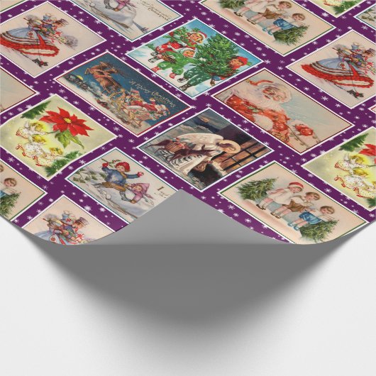 Farbenfrohe Weihnachts-Postkartenverpackung Geschenkpapier (Ecke)