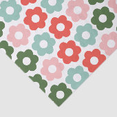 Farbenfrohe Weihnachts Retro Daisy Tissue Seidenpapier (Ausschnitt)