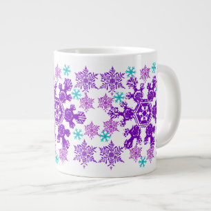 Farbenfrohe Weihnachts-Snowflake-Jumbo-Cup Jumbo-Tasse