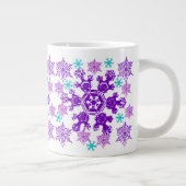 Farbenfrohe Weihnachts-Snowflake-Jumbo-Cup Jumbo-Tasse (Rechts)