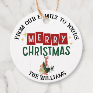 Farbenfrohe Weihnachts-Text Niedlich Weihnachtsges Geschenkanhänger