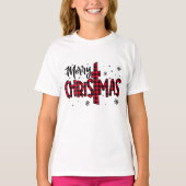 Farbenfrohe Weihnachts-Typografie-Design T-Shirt (Vorderseite)