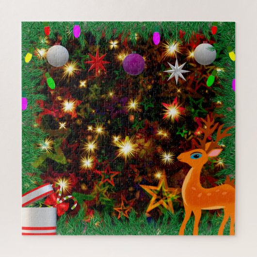 Farbenfrohe Weihnachts- und Neujahrspuzzle Puzzle (Vertikal)